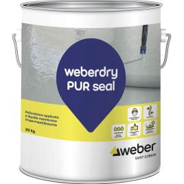 Weberdry pur seal kg.25 grigio membrana liquida poliuretanica monocomponente