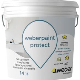 Weber paint protect lt.14 bianco idropittura lavabile traspirante