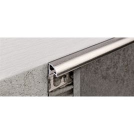 Projolly profilo arrotondato in alluminio anodizzato titanio h=10 mm l=2.7 ml