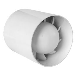 Aspiratore elicoidale cilindrico per condotti bianco diam. 120-125
