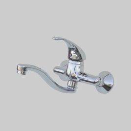 Miscelatore monocomando lavello a muro cromo