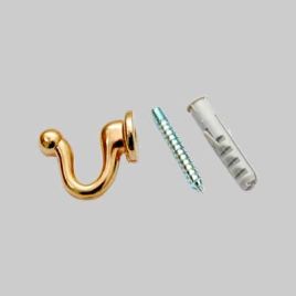 Gancetto per tendaggi pesante 48 mm - bronzo - blister 2 pezzi