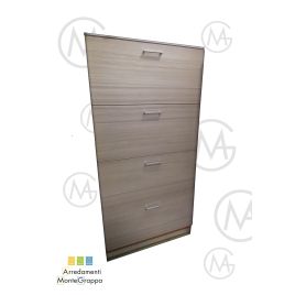 Scarpiera lavella dipiù larice naturale 90x22x188 - 4 ante a ribalta