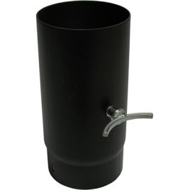 Tubo porcellanato h.250 c/valvola di regolazione scarico diam.120 nero opaco