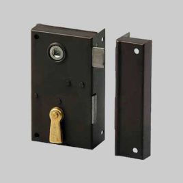 Serratura da applicare art. 185 verticale bonaiti e55 dx - scatola 80 mm conf. da 2 pz