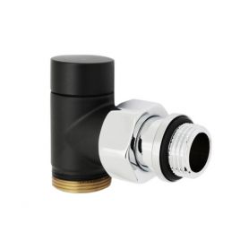 Detentore a squadra tondera light 1/2" nero