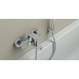 Ceraflex rubinetto miscelatore cromo esterno vasca con doccetta -ideal standard