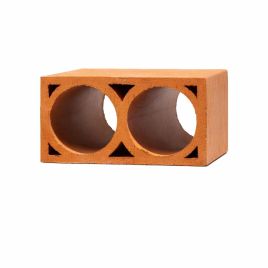 Portabottiglie in cotto rosso liscio 24x12 cm, spessore 25 cm