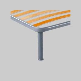 Kit piedi in metallo per letti diametro 50 mm - h 400 mm - conf. 4 pezzi