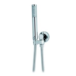 Duplex doccia mod. zen con supporto incasso + flex ottone cromo