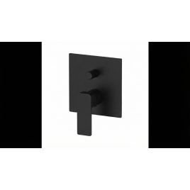 Miscelatore monocomando incasso con deviatore linea icon nero opaco