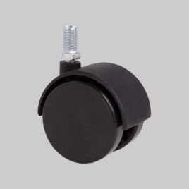 Ruota arredamento gemellata c/perno 50 mm - fil. m8 - portata 35 kg conf. da 4 pz