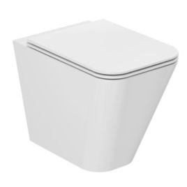 Vaso filo parete serie build scarico traslato colore bianco lucido senza sedile