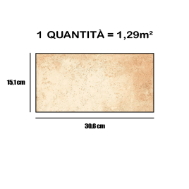 Rivestimento gres porcellanato eff.pietra miele 15.1x30.6 tuscania pacco 1,29mq