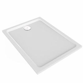 Pozzi ginori piatto doccia bianco in ceramica 100x80 4,5 cm piletta non inclusa