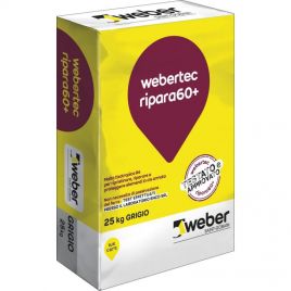 Webertec ripara60+ malta tixotropica grigio sacco kg 25