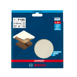 Dischi abrasivi a rete bosch expert m480 150mm g180 5 pezzi