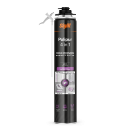 Polipur 4 in 1 schiuma poliuretanica adesiva con sistema dual valve 750ml