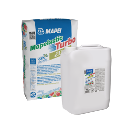 Mapelastic turbo zero a+b kg. 36,00 bicomponente impermeabilizzante cementizio