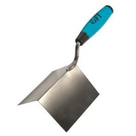 Cazzuolino inox per angoli esterni con manico in gomma ft