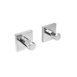 Coppia appendiabiti satin hotel maison - acciaio inox cromato, 2 pezzi