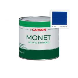 Monet smalto sintetico blu traffico 5017 0,75 l per legno e ferro brillante