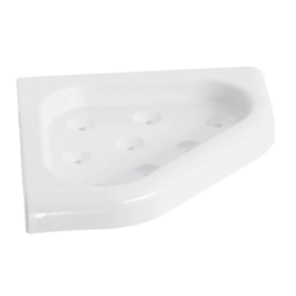 Mensola angolare linea bianco per bagno design moderno