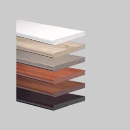 Mensola rettangolare stondata amica 80x20 cm - spess. 1,8 cm - col. rovere sbiancato