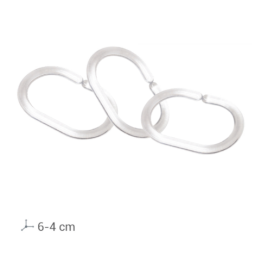 Anelli  per tende doccia oh-ring da 12pz - robusti.