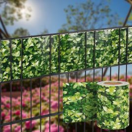 Fascia coprente ringhiere new effe pvc siepe h.cm 19 mt 35 + 20 clips