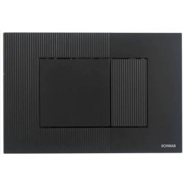 Schwab placca metis, nero opaco doppio tasto