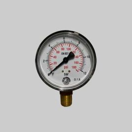 Manometro di ricambio att. radiale 1/4" - scala 0-12 bar