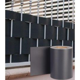 Fascia coprente ringhiere effe pvc antracite h.cm 19 mt 35 + 20 clips