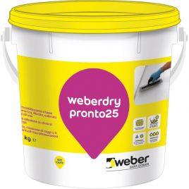 Weberdry pronto25  kg5 bianco impermeabilizzante elastomerico
