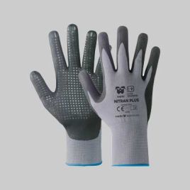 Guanto professionale puntinato nitral plus neri tg. 10 conf. da 12 pa