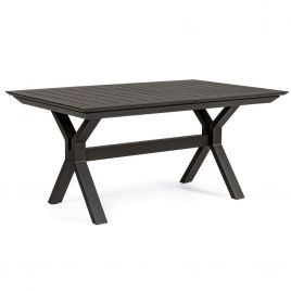 Tavolo in alluminio antracite per esterno bizzotto all.kenyon 180-240x100