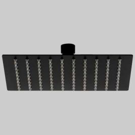 Soffione doccia inox quadro nero
