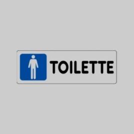Etichetta toilette uomini 15x5 cm conf. da 10 pz