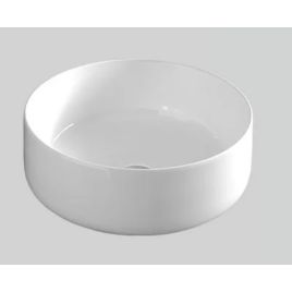 Lavabo cognac appoggio cm. 42 ceramica bianco lucido h 16 cm senza piletta