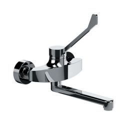Miscelatore monocomando a muro per lavello bocca gir. c/leva clinica cromo
