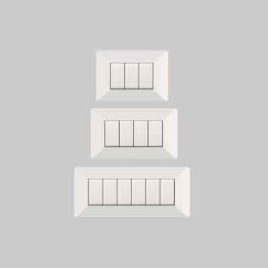 Placca coprinterruttore bianca easy 4 posti