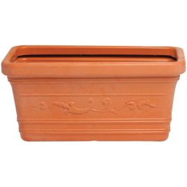 Fioriera festonata prestige resina terracotta cm 100x45 h.cm 41
