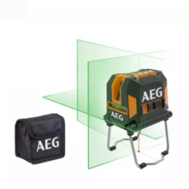 Livella laser verde con piombo clg330-k aeg 3 linee - portata fino a 30 metri