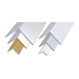 Angolare lati uguali  alluminio bianco 15x15 mm sp 1 mm barre 2 ml