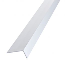 Angolare ad l  alluminio anod. argento 15x10 mm sp 1 mm barre 2 ml