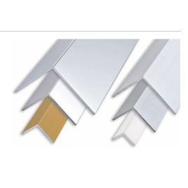 Angolare lati uguali  alluminio bianco 20x20 mm sp 1 mm barre 2 ml