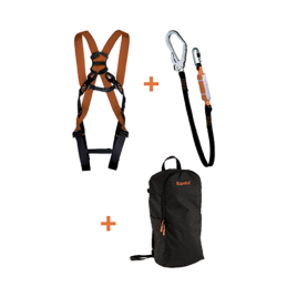 Imbragatura e cordino kit anticaduta basic completo di zainetto