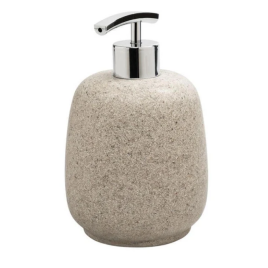 Dispenser sapone da appoggio "afra sabbia" c00 design elegante