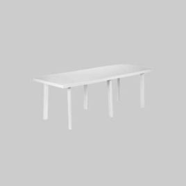 Tavolo allungabile rettangolare trio cm 216x90x72h - col. bianco
