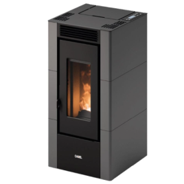 Stufa a pellet cristal 6 antracite aria calda e regolabile